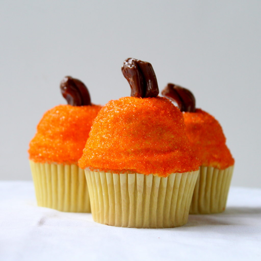Pumpkin Shaped Cupcakes