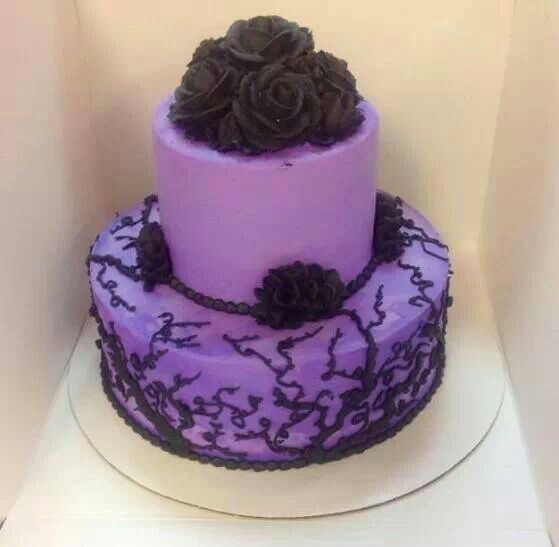 Purple Gothic Birthday Cake Purple Gothic Birthday Cake
