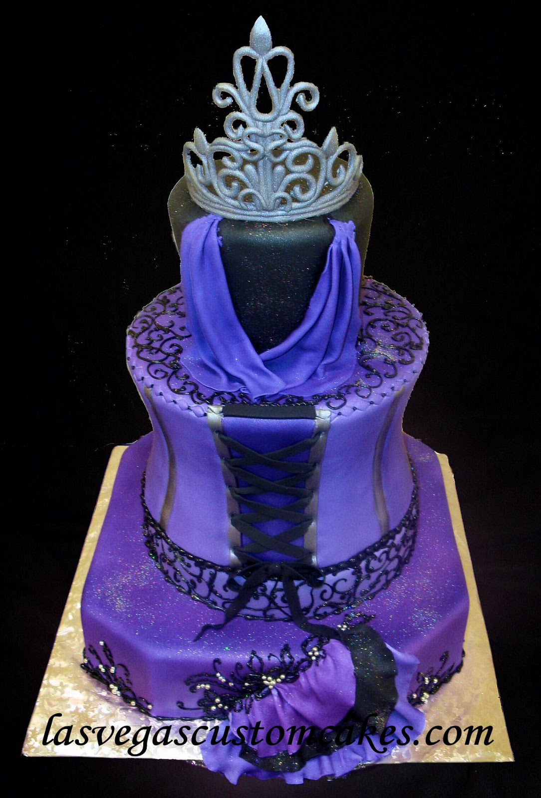 Purple Quinceanera Cake