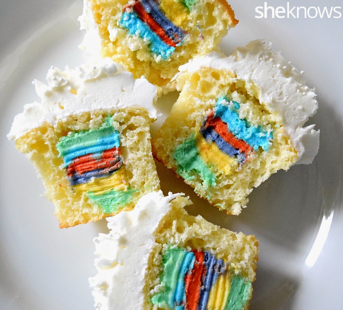 Rainbow Inside Cupcakes