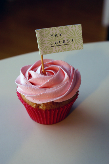 Raspberry Jam Filled Cupcakes