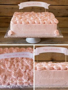 Rose Buttercream Sheet Cake