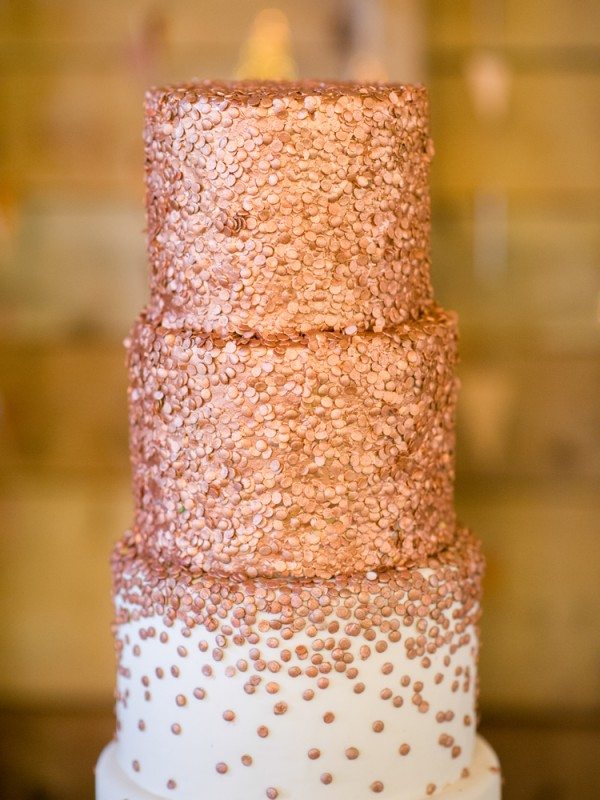 Rose Gold Wedding Cake