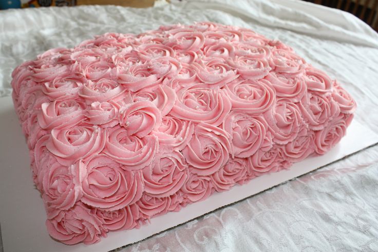 Rosette Buttercream Sheet Cake