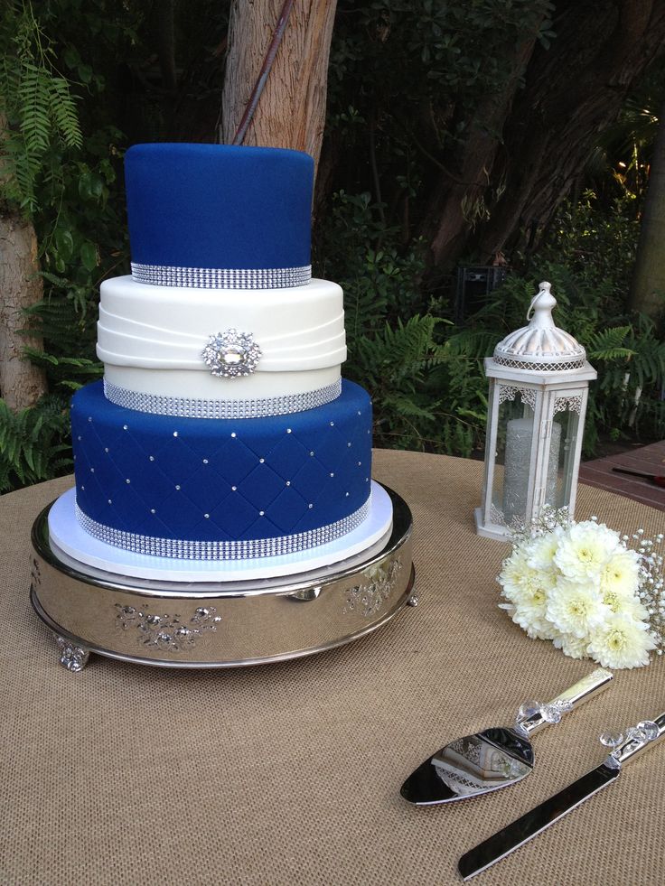 Royal Blue and Silver Wedding Cakes Royal Blue and Silver Wedding Cakes