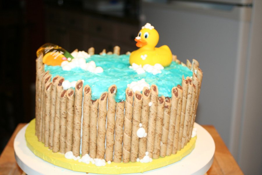 Rubber Ducky Baby Shower Cake Rubber Ducky Baby Shower Cake