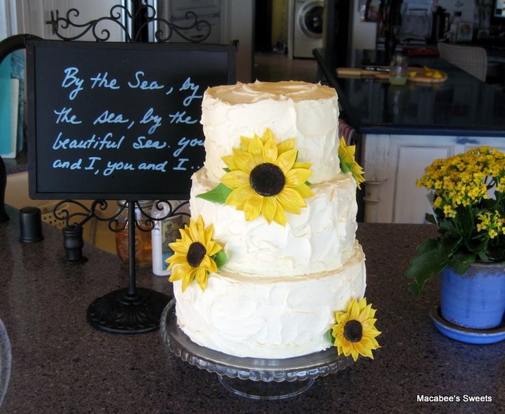 Rustic Sunflower Wedding Cake Rustic Sunflower Wedding Cake