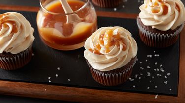 Salted Caramel Cupcakes with Chocolate