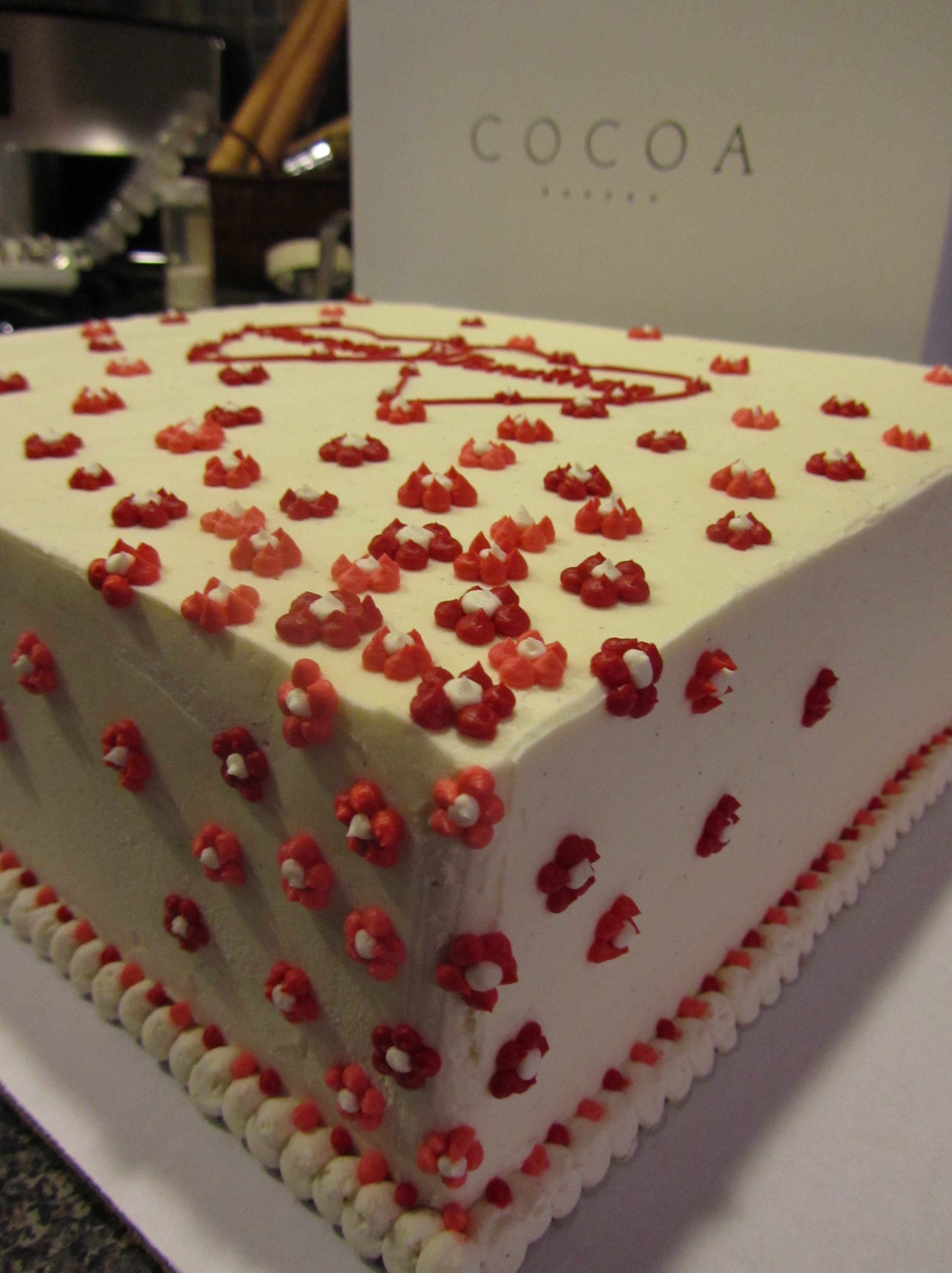 Sheet Cake with Flowers