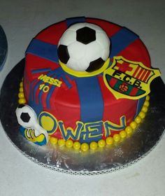 Soccer Theme Birthday Cake