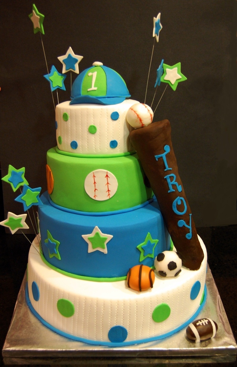 Sports-Themed Birthday Cake