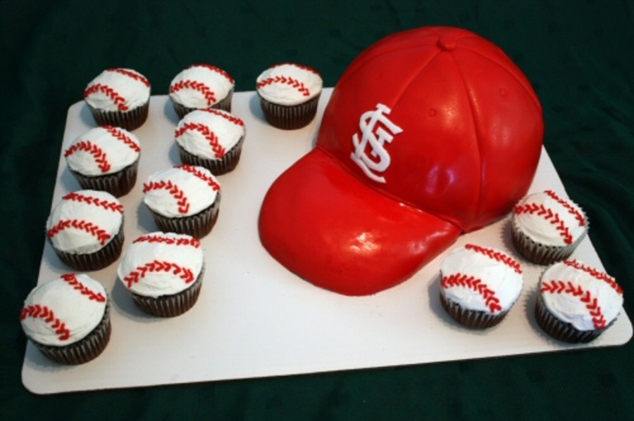 St. Louis Cardinals Baseball Cap Cake Pics St. Louis Cardinals Baseball Cap Cake Pics