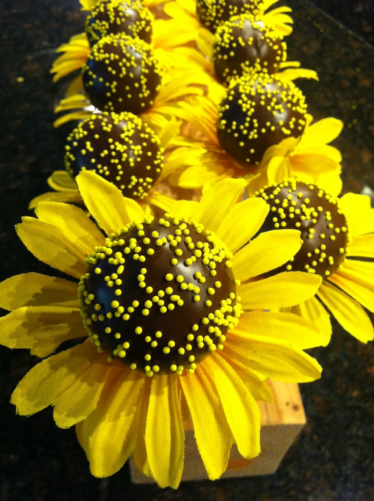 Sunflower Cake Pops Sunflower Cake Pops