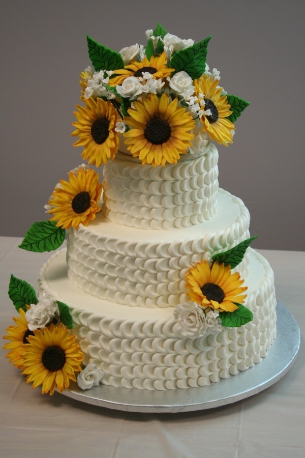 Sunflower Wedding Cake