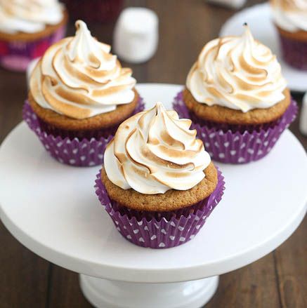 Sweet Potato Cupcakes with Marshmallow Frosting