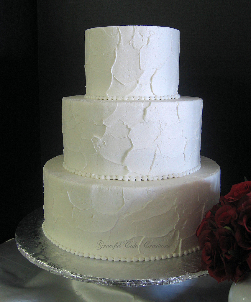 Textured Buttercream Wedding Cake