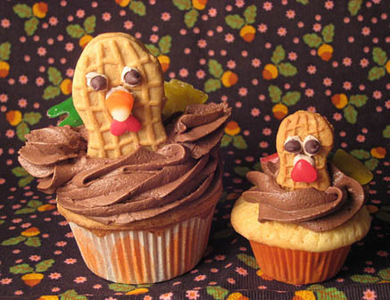 Thanksgiving Turkey Cupcakes Nutter Butter