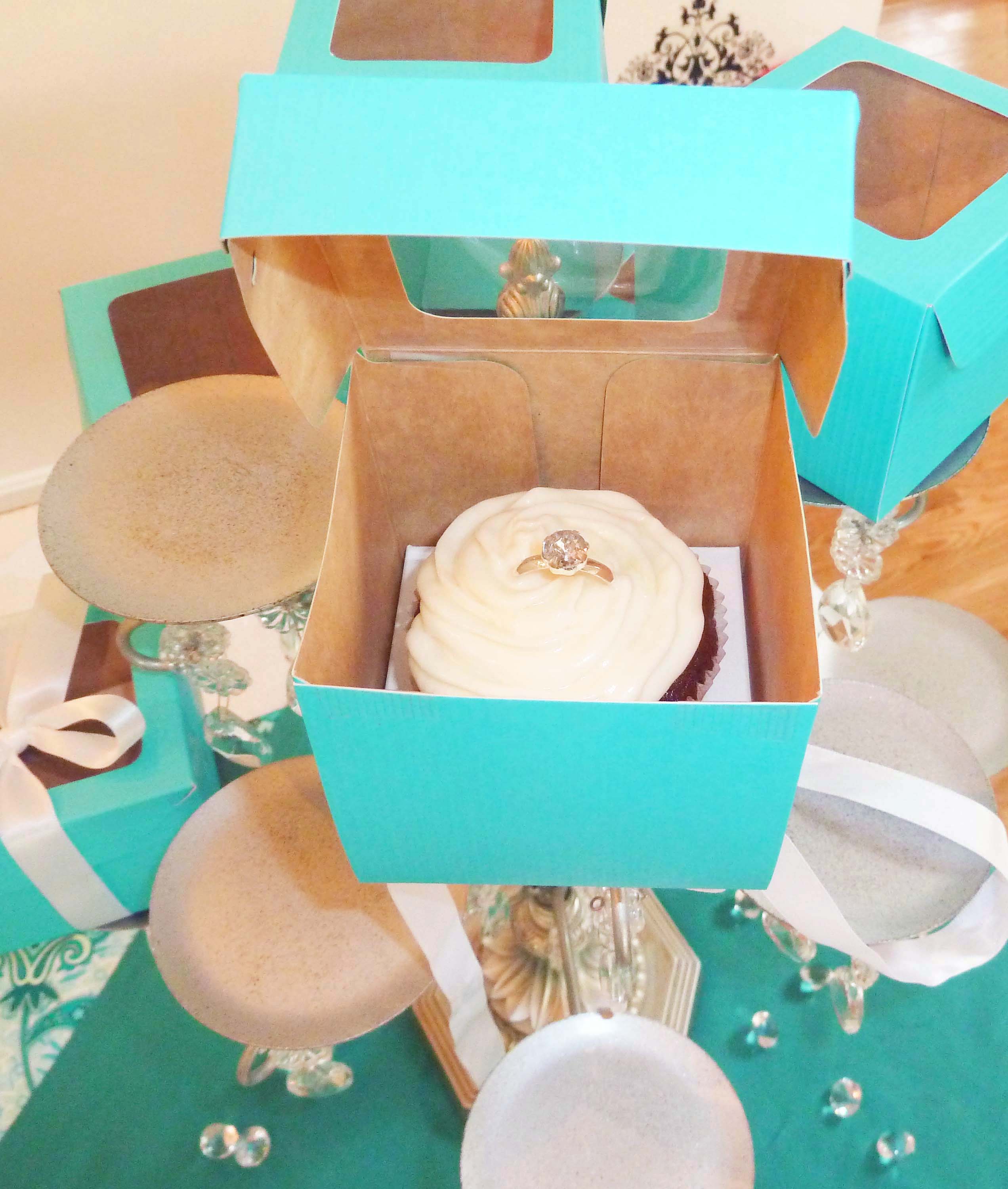 11 Photos of Tiffany Blue Engagement Ring Cupcakes