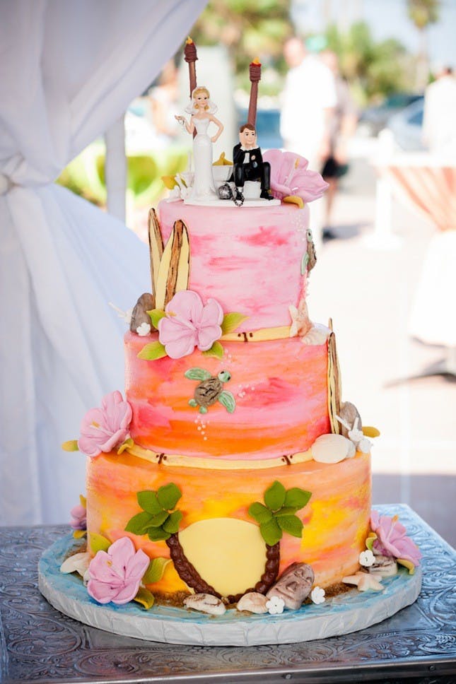 Tropical Wedding Cake