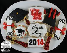 University of Houston Cougar Graduation Cake