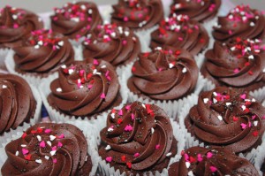 Valentine Chocolate Heart Cupcakes