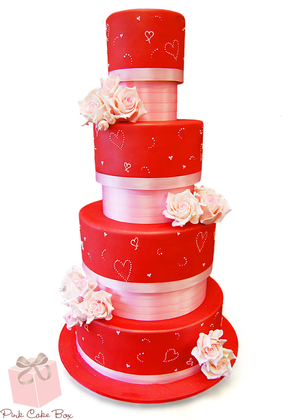 Valentine's Day Wedding Cake