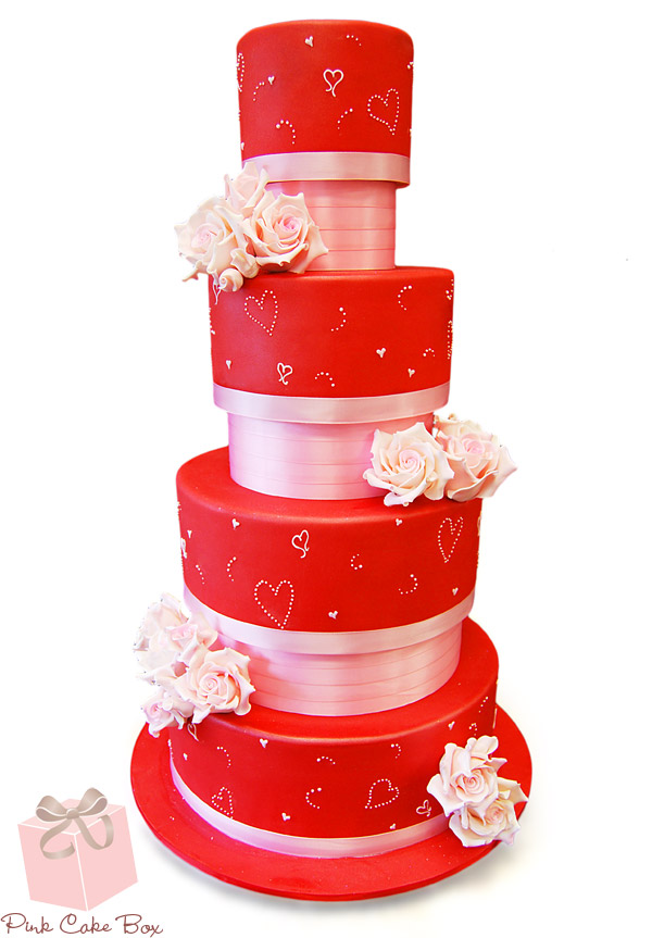 Valentine's Day Wedding Cake Valentine's Day Wedding Cake