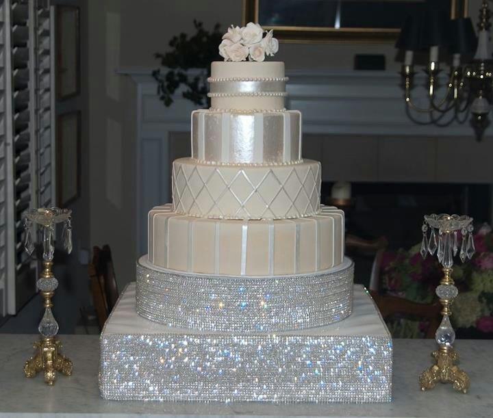 Wedding Cake Stands with Bling