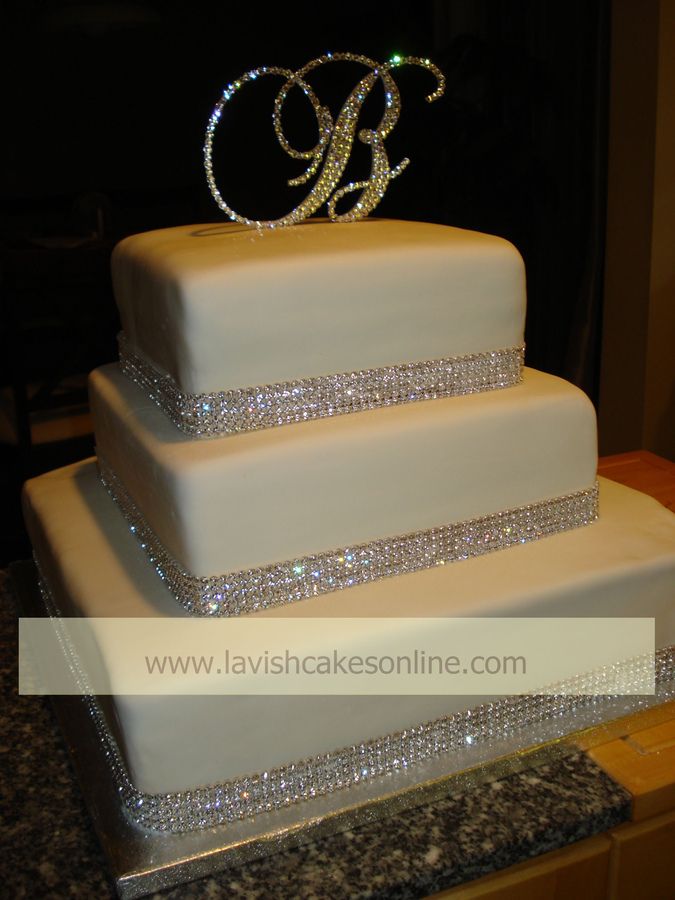 Wedding Cake with Rhinestones