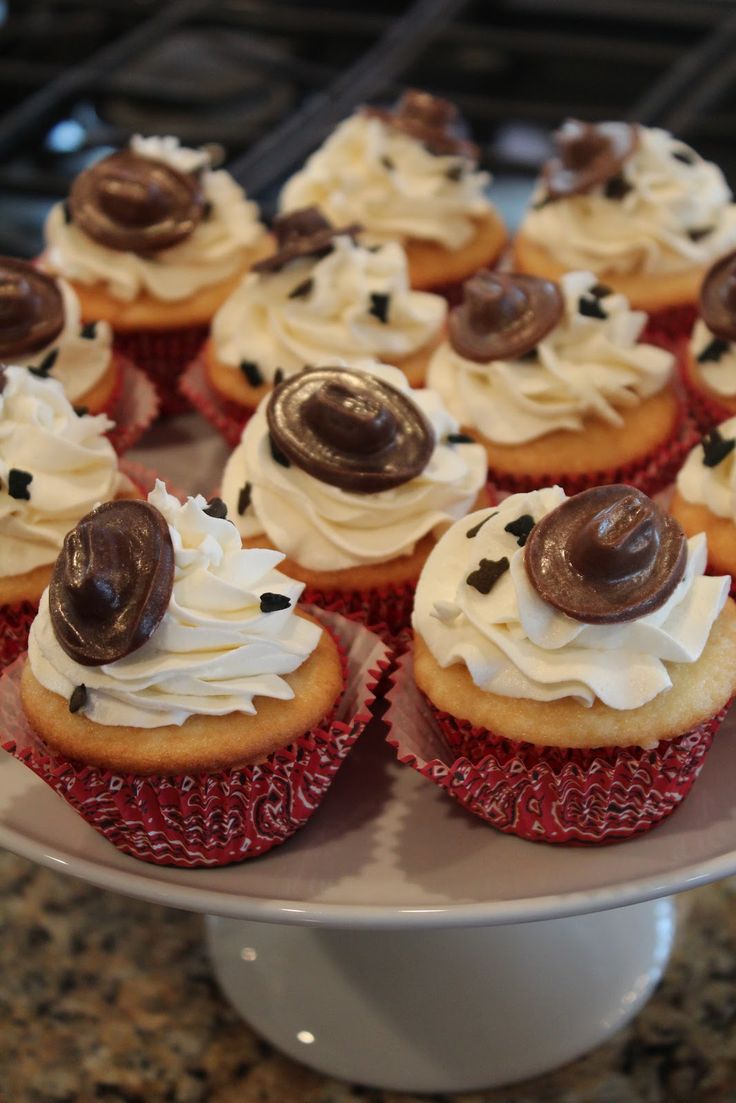 Western Cowboy Themed Cupcakes