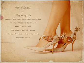 Western Theme Wedding Invitation Western Theme Wedding Invitation