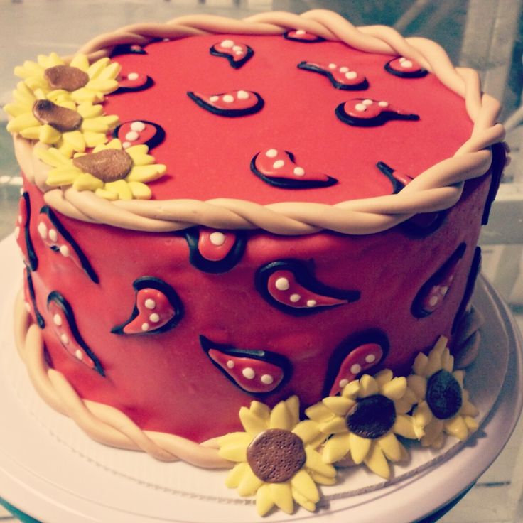 Western Themed Retirement Cake Western Themed Retirement Cake