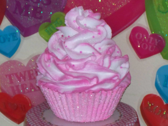 White with Pink Frosting Cupcakes