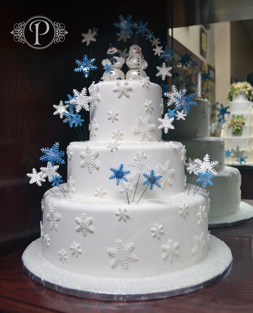 Winter Wonderland Wedding Cake