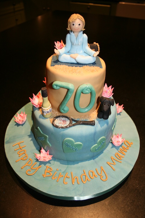 Yoga Themed Birthday Cake