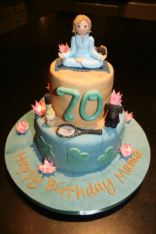 Yoga Themed Birthday Cake Yoga Themed Birthday Cake