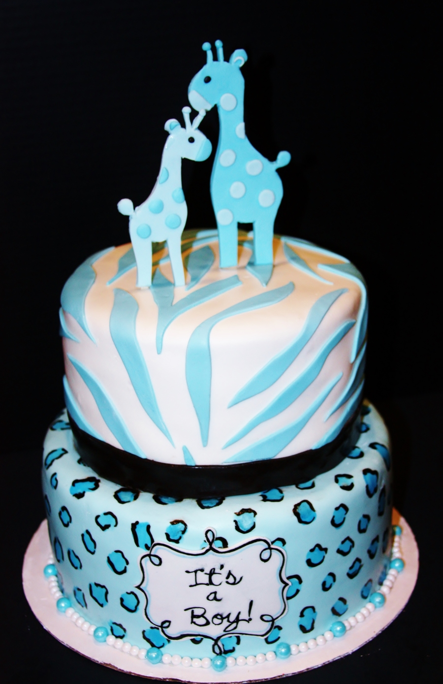 Zebra Baby Shower Cake