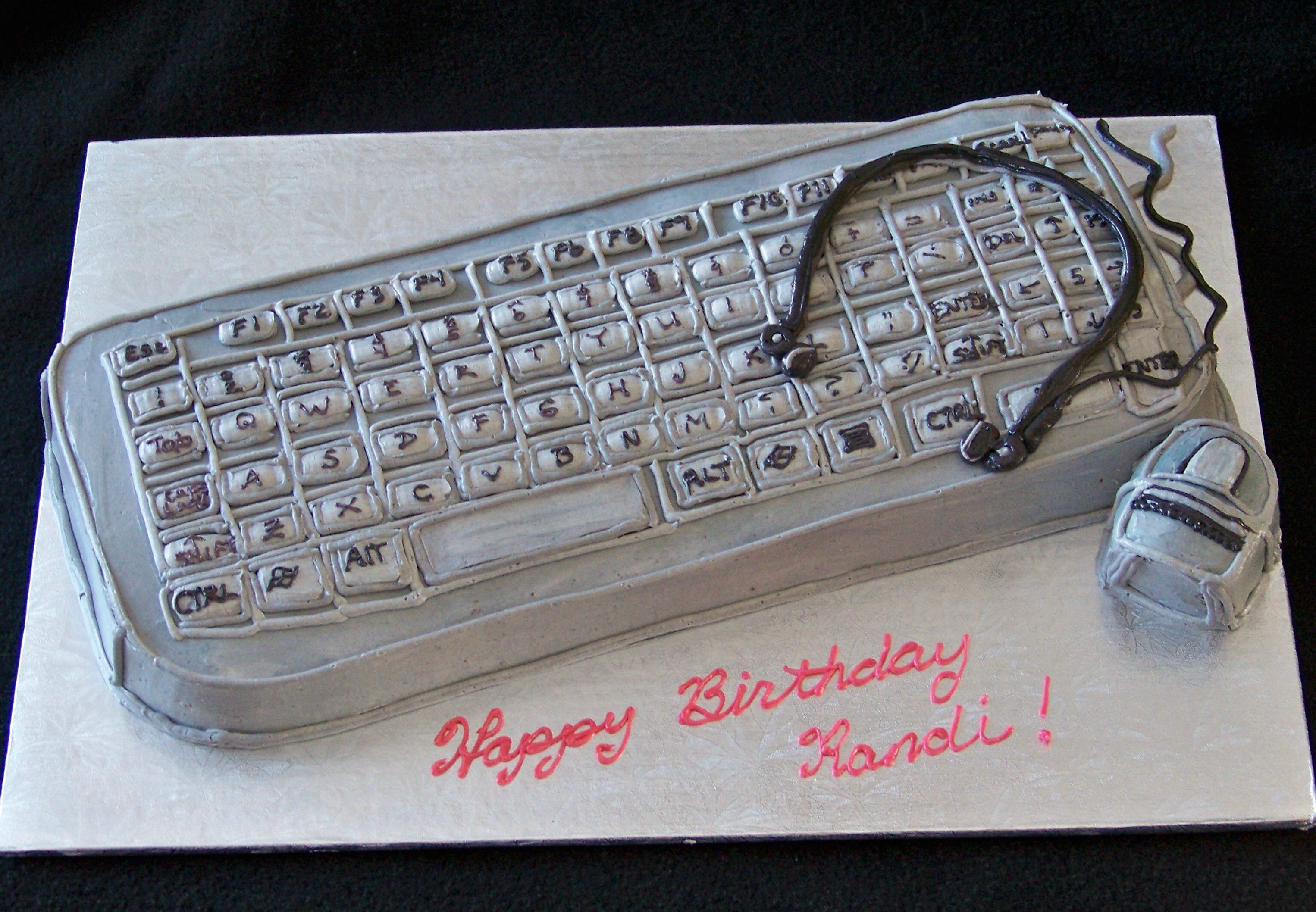 3D Computer Keyboard Cake