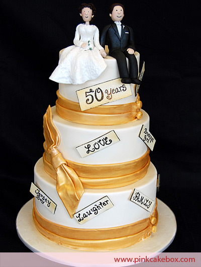 50th Wedding Anniversary Cake Ideas