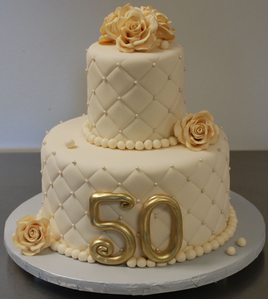 11 Photos of 50th Anniversary Cakes White Wedding