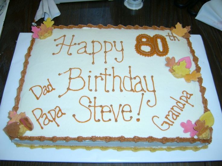 80th Birthday Sheet Cake Ideas Men