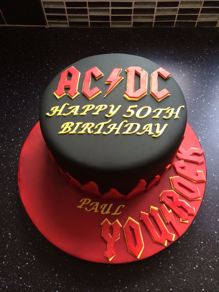 AC DC Happy Birthday Cake AC DC Happy Birthday Cake