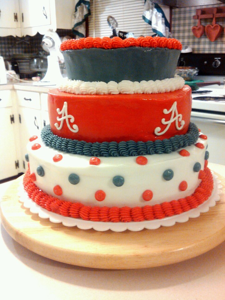 10 Alabama Roll Tide Birthday Cakes Photo Alabama Crimson Tide Cake