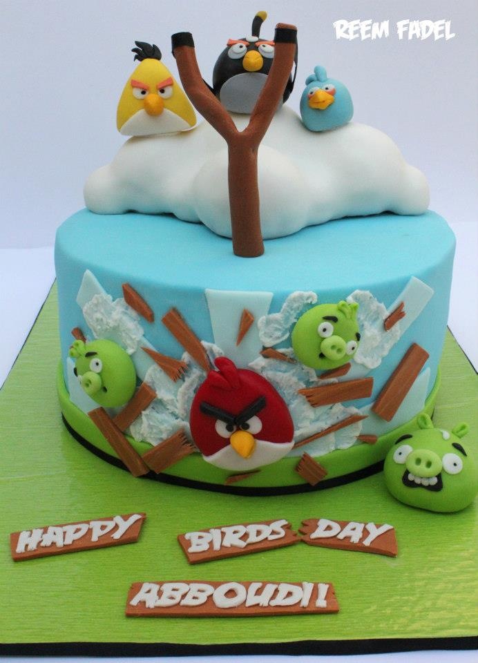 Angry Birds Birthday Cake