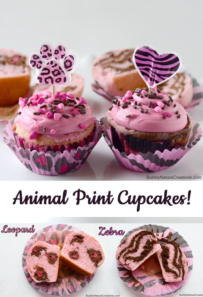 Animal Print Cake and Cupcakes