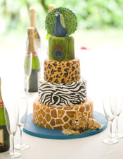 Animal Themed Wedding Cake