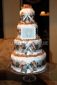 12 Photos of Camo Diaper Cakes Twin Boys