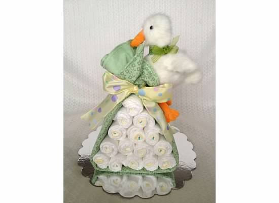 Baby Diaper Cake Stork Bundle