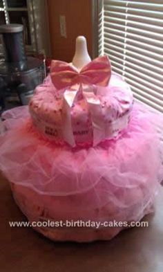 Baby Girl Diaper Cake