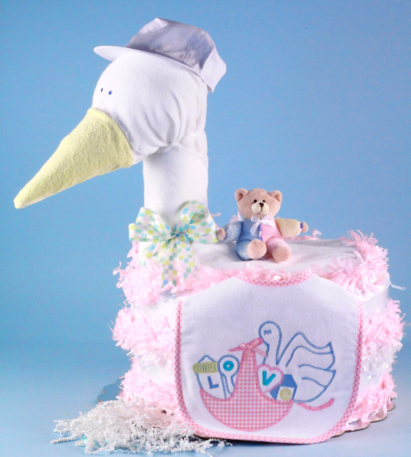13 Photos of Stork Newborn Baby Diaper Cakes
